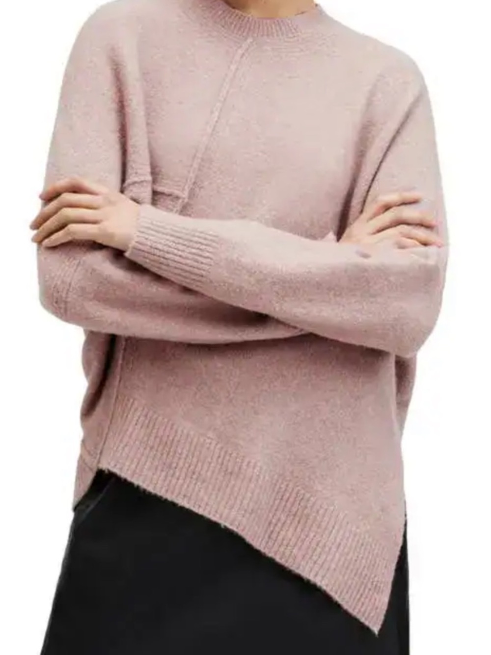 AllSaints Dusty Rose Crewneck Sweater